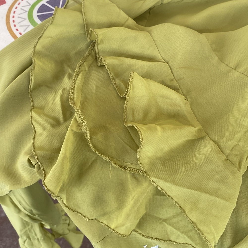 Kaelyn-max-II green button down top - Picture 7 of 7